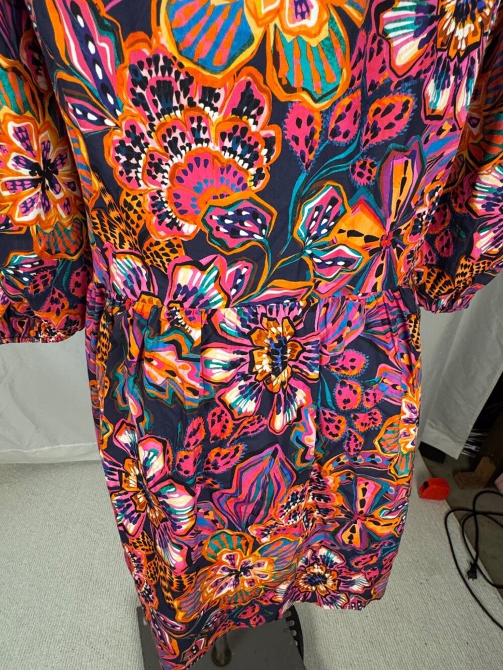 Johnny Was Eyes On You Poplin Floral Tunic Dress XS Boho Style - Picture 10 of 16